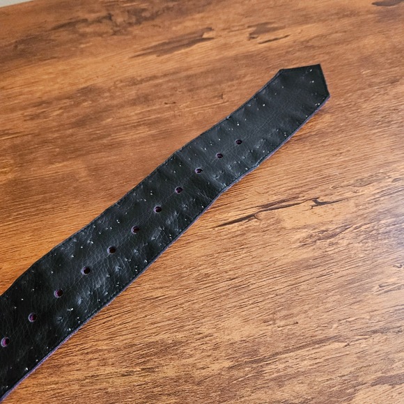 Vtg 70s Disco Purple Suede Silver Studded Wide Belt Womens M/L *FLAWED* - Picture 7 of 8